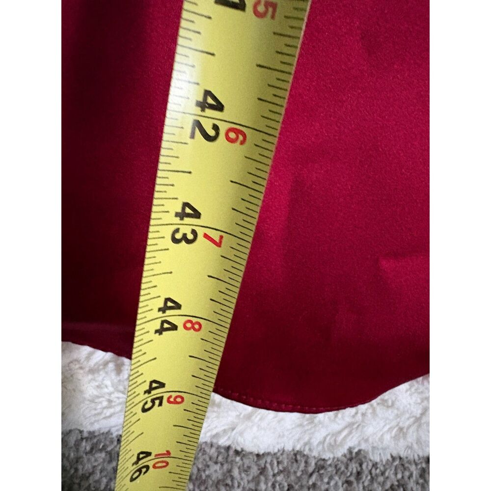Alfred Angelo Claret Red Strapless Formal Maxi Dress Size 4 Belted Satin - Picture 7 of 8